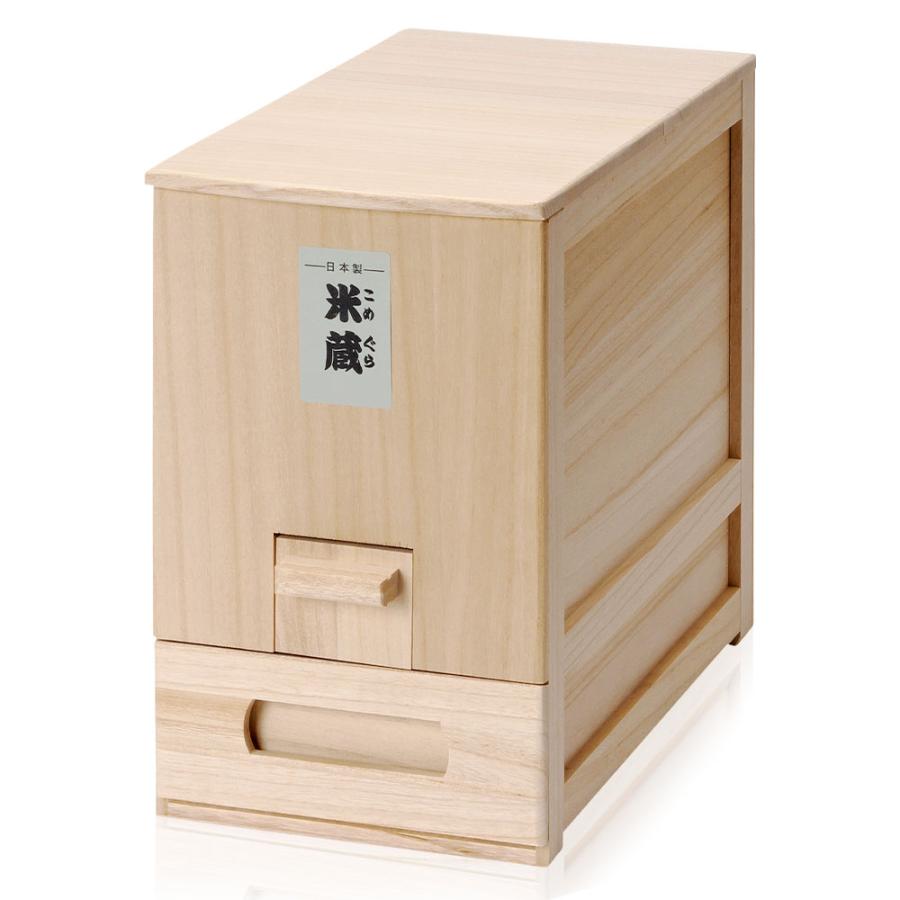 竹本木箱店 総桐米蔵 米櫃 10kg 一合出し 5kgタイプ】桐職人 竹本力雄作 総桐米びつ 防湿 防虫 ライス