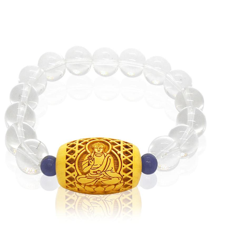 健康長寿 厄除け 柘植珠 薬師瑠璃光如来 ブレスレット ラピスラズリ珠