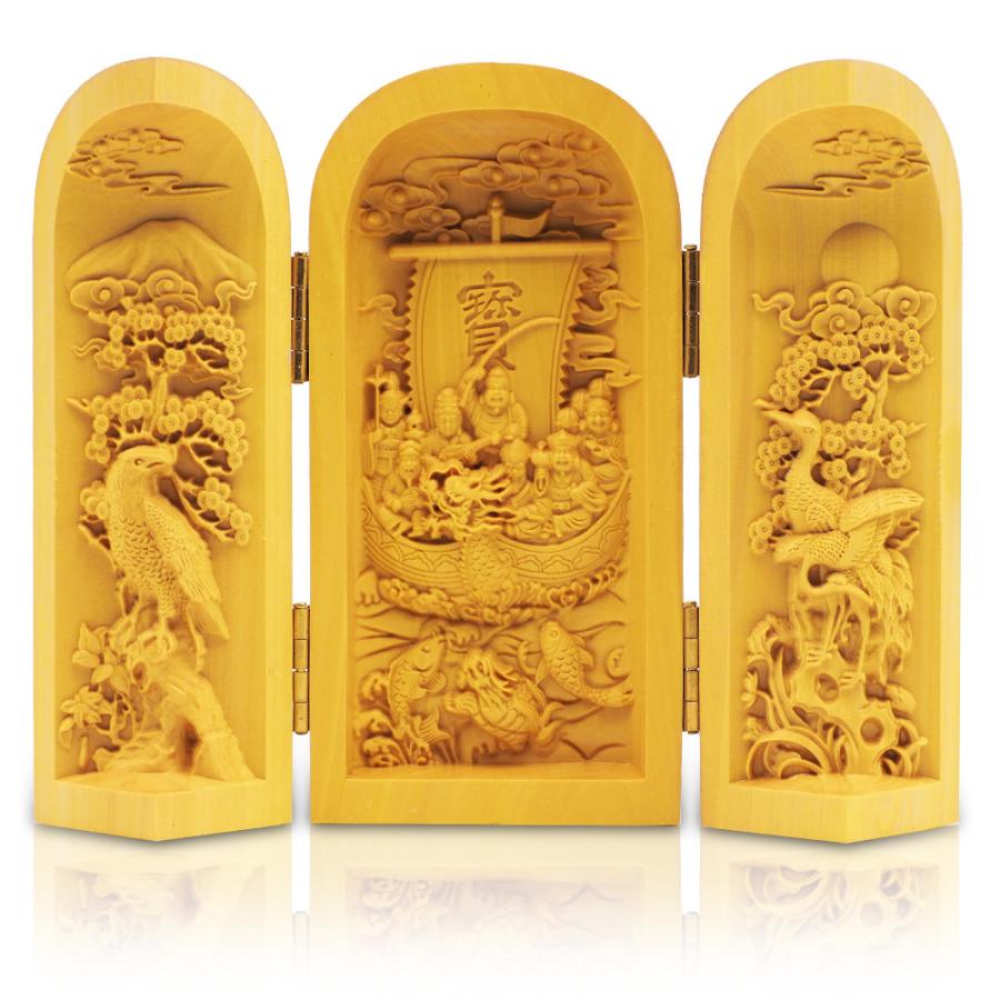 七福神恵比寿大黒天鶴亀宝船金運長寿インテリア