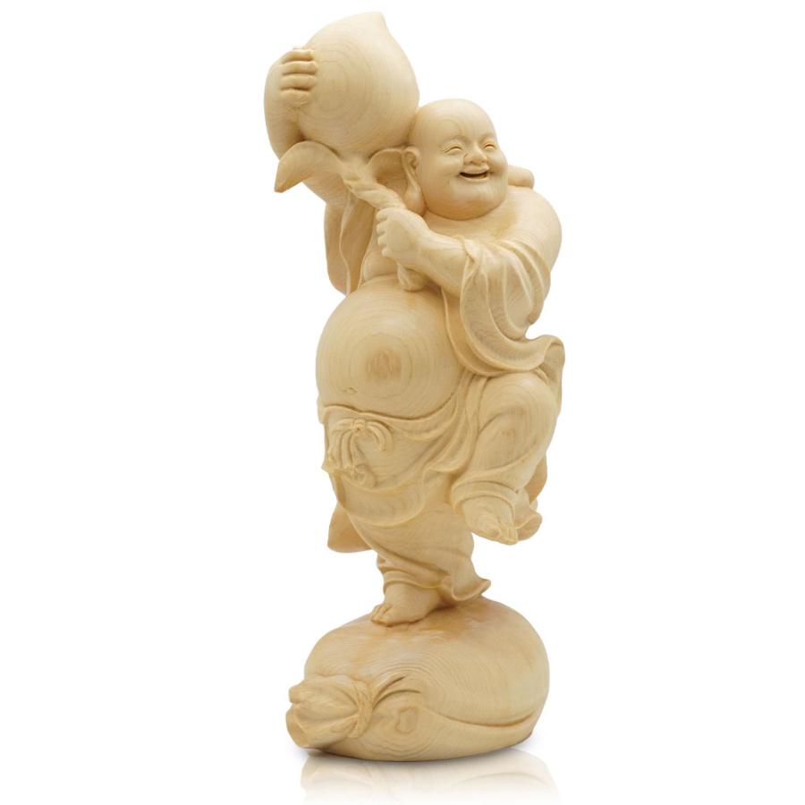 布袋 置物 七福神 寿桃布袋尊 木彫り 長寿 開運 金運 天然檜 布袋 置物 七福神 寿桃布袋尊 木彫り 長寿 開運 金運 天然檜