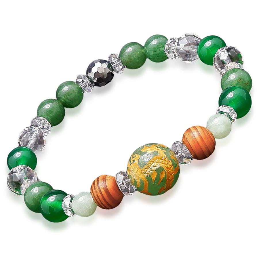 3039 大玉 テラヘルツ デザインブレスレット 天珠付 健康器具 パワー石 3039 大玉 テラヘルツ デザインブレスレット 天珠付 健康器具