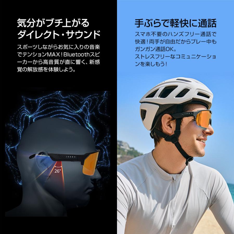chamelo Music Shield スマートサングラス Bluetooth 調光 音楽