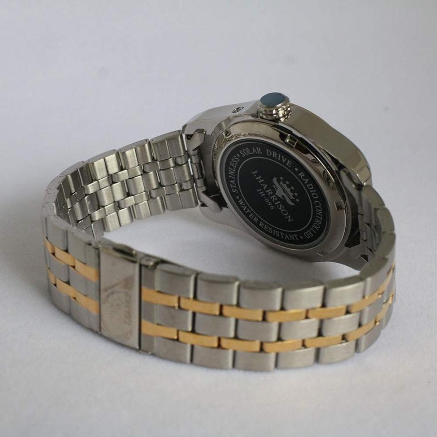 ソーラー電波 レディース腕時計 メタリックデザイン 天然ダイヤモンド4石付JH-096｜maxcosme｜11