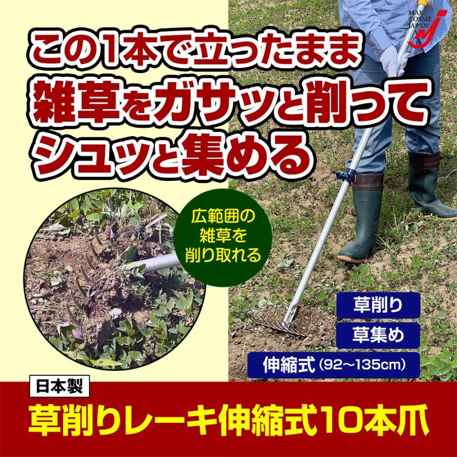 f09 レーキ　シャベル　草削り　鍬　園芸　畑　 鍬レーキ 大 | 畑サイクル