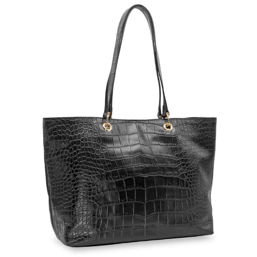 トートバッグ レディース 通勤 A4 本革 クロコダイル型押し ITABELY