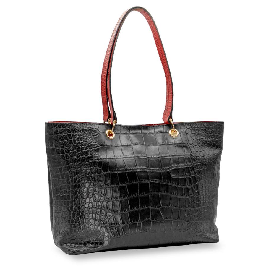 トートバッグ レディース 通勤 A4 本革 クロコダイル型押し ITABELY