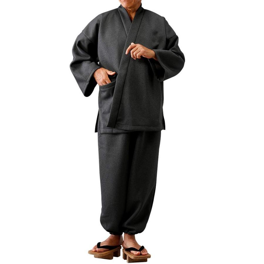日本製 暖か裏起毛作務衣 上下セット 36269/メンズ レディース 男女