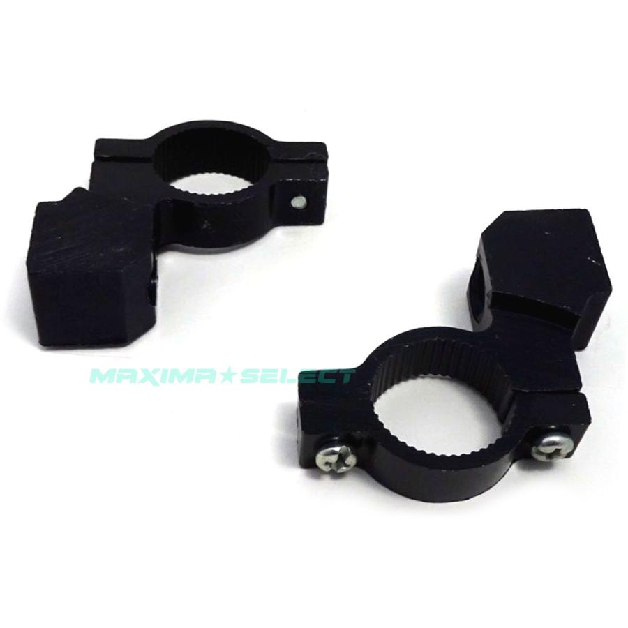 ミラーホルダー 汎用型 10mm 22.2mm クランプ ブラケット 正ネジ 2個 1