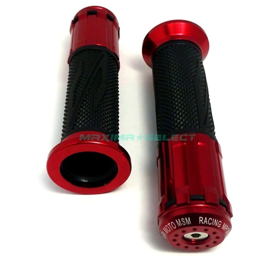 バイク ハンドル グリップ アルミ バーエンドグリップ 非貫通型 22.2mm 汎用 左右セット カスタム パーツ ホンダ カワサキ スズキ ヤマハ  バイクハンドル |  | 12