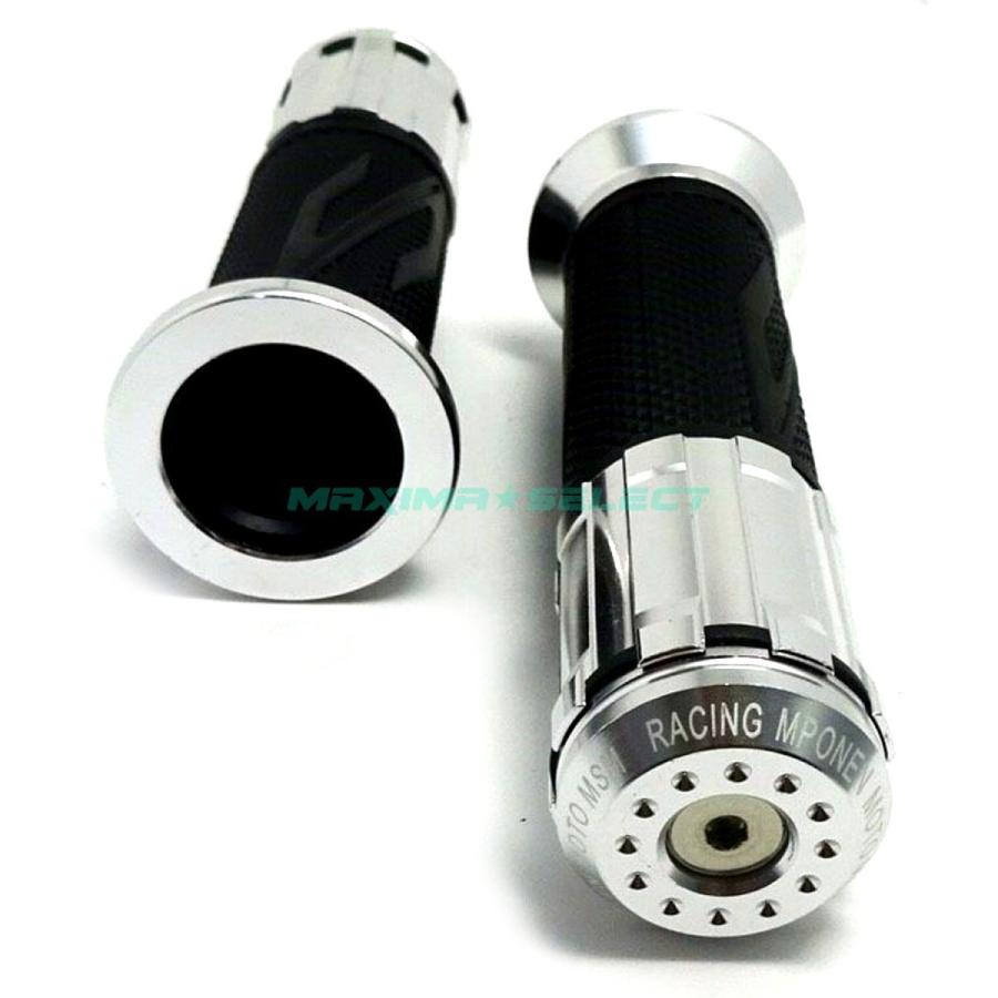 バイク ハンドル グリップ アルミ バーエンドグリップ 非貫通型 22.2mm 汎用 左右セット カスタム パーツ ホンダ カワサキ スズキ ヤマハ  バイクハンドル |  | 14