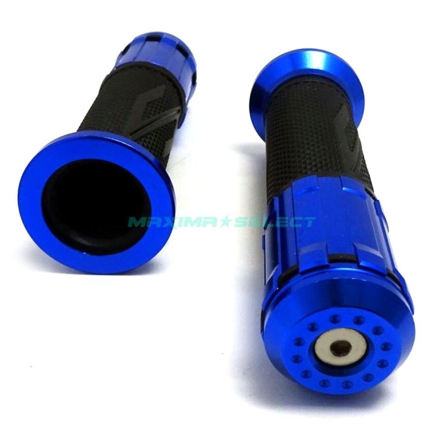 バイク ハンドル グリップ アルミ バーエンドグリップ 非貫通型 22.2mm 汎用 左右セット カスタム パーツ ホンダ カワサキ スズキ ヤマハ  バイクハンドル |  | 15