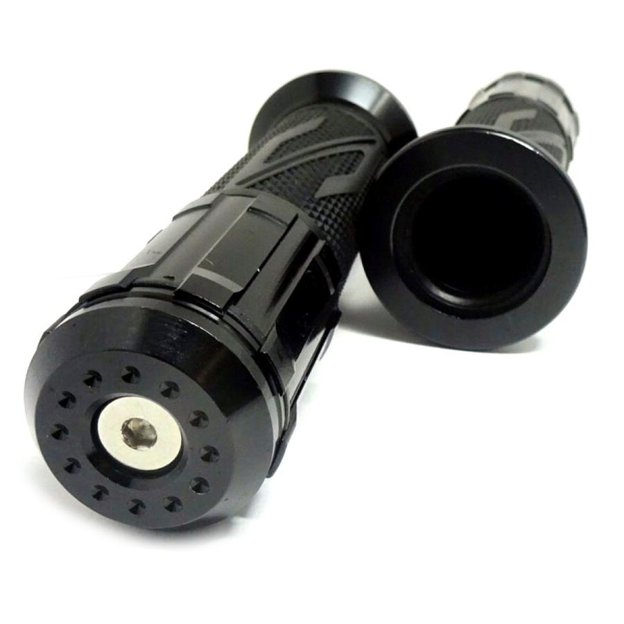バイク ハンドル グリップ アルミ バーエンドグリップ 非貫通型 22.2mm