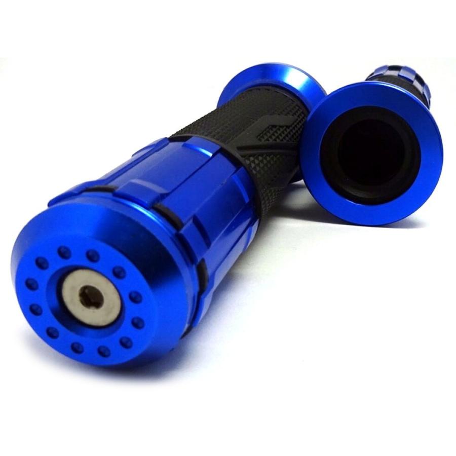 バイク ハンドル グリップ アルミ バーエンドグリップ 非貫通型 22.2mm 汎用 左右セット カスタム パーツ ホンダ カワサキ スズキ ヤマハ  バイクハンドル |  | 03