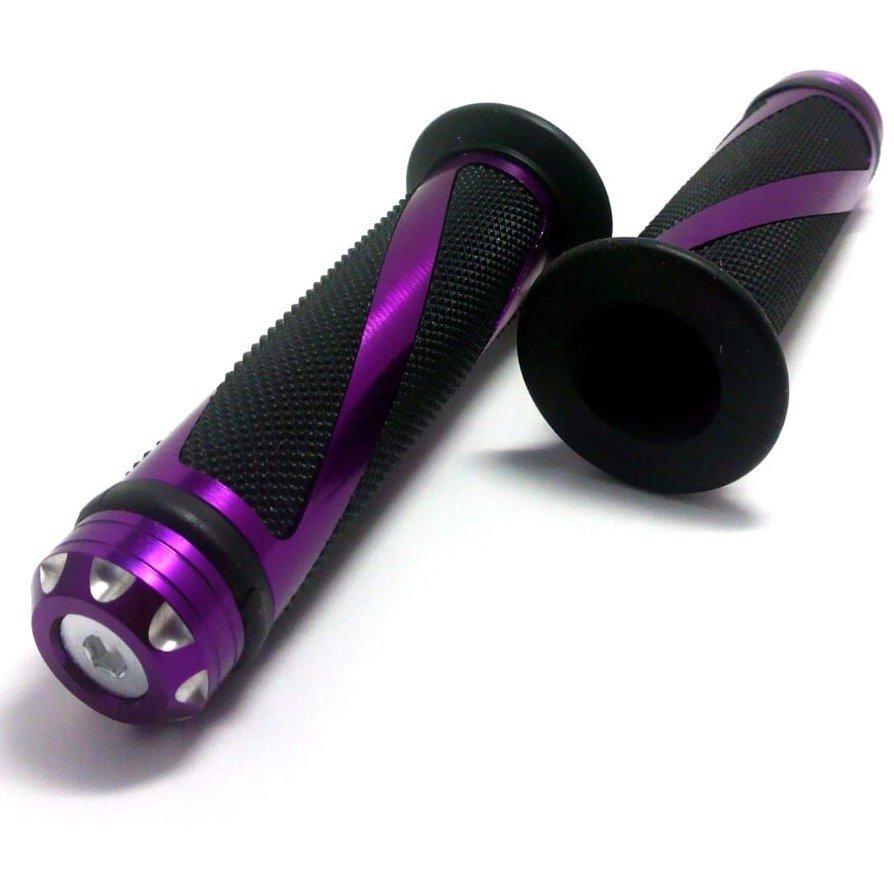 バイク ハンドル グリップ アルミ スパイラル 非貫通型 22.2mm 7/8
