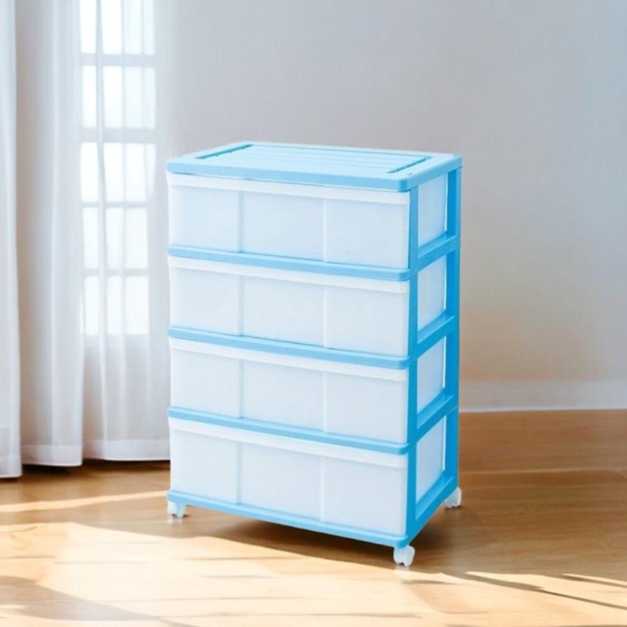 衣装ケース 収納ケース 引き出し プラスチック ワイド チェスト 4段