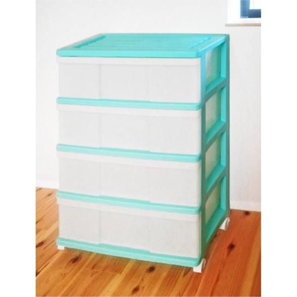 衣装ケース 収納ケース 引き出し プラスチック ワイド チェスト 4段