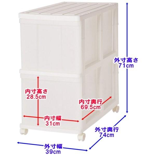 押入れ収納 衣装ケース 収納ケース 引き出し プラスチック 透明 深型 2
