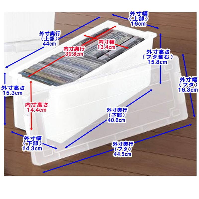 CDケース DVDケース ブルーレイケース 収納ボックス バックル式 フタ付
