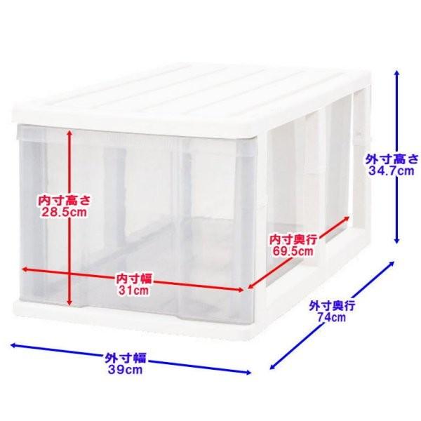 押入れ収納 衣装ケース 収納ケース プラスチック 引き出し 透明 クリア