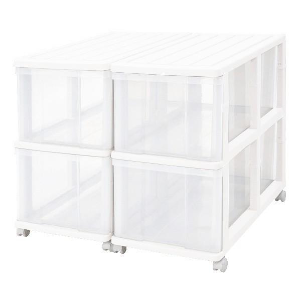 押入れ収納 衣装ケース 収納ケース 引き出し プラスチック 透明 深型 2