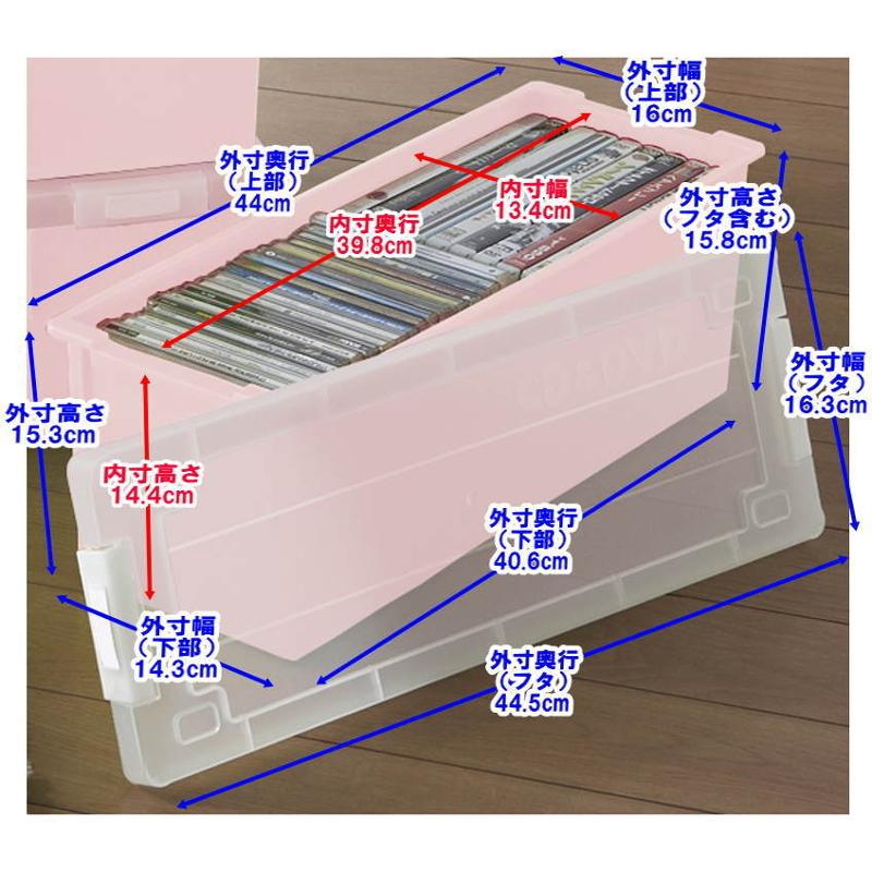 CDケース DVDケース ブルーレイケース 収納ボックス バックル式 フタ付