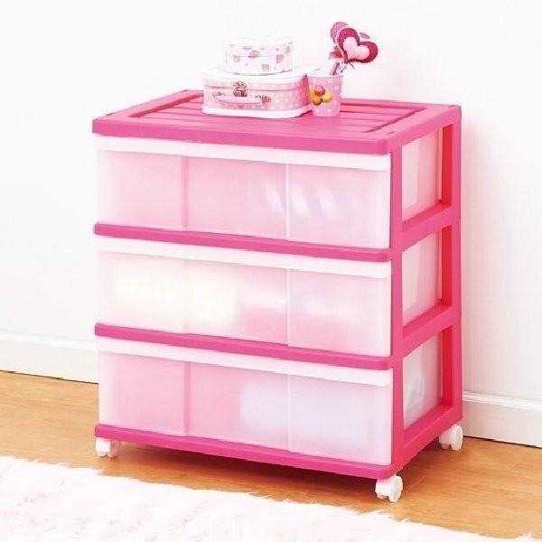 衣装ケース 収納ケース 引き出し プラスチック ワイド チェスト 3段