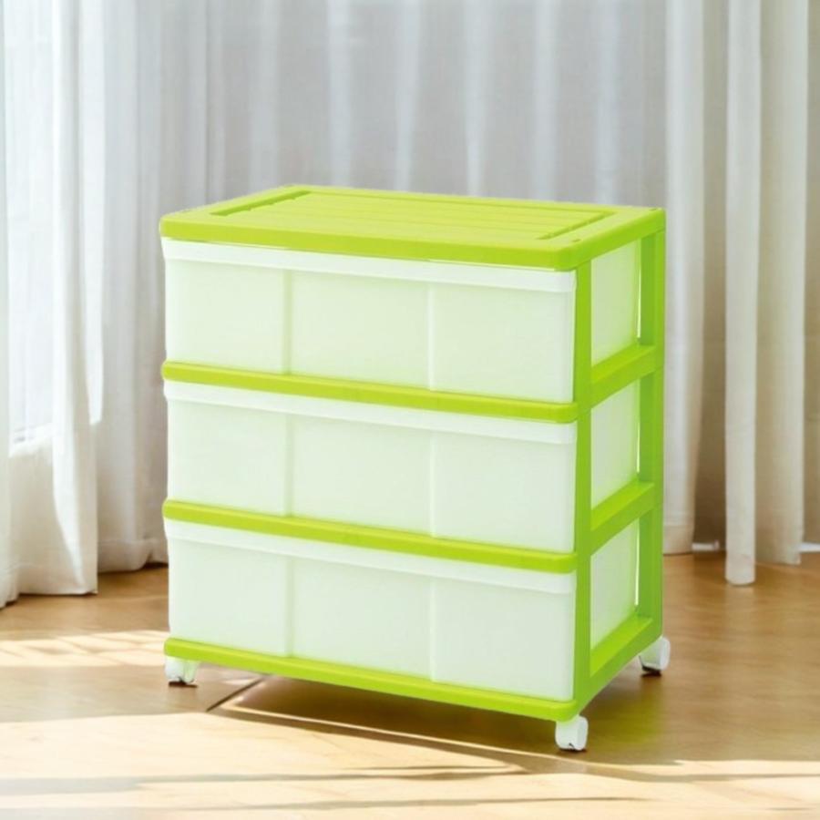 衣装ケース 収納ケース 引き出し プラスチック ワイド チェスト 3段