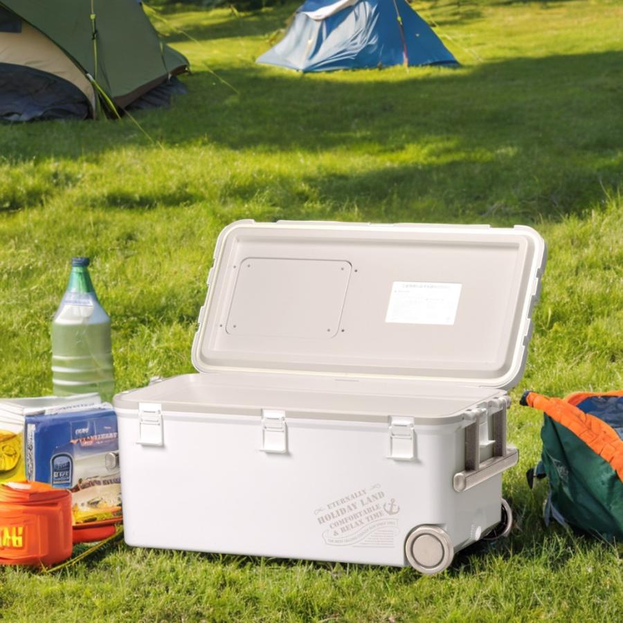 クーラーボックス 45L 日本製 大容量 軽量 ホワイト コンパクト