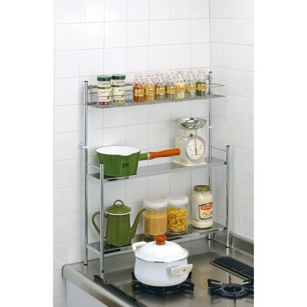 スパイスラック 調味料ラック 薄型 スリム コンロサイドラック 網棚