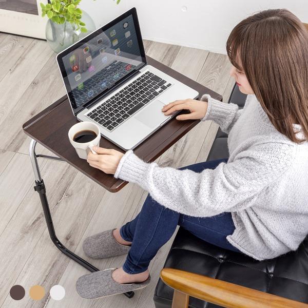 テーブル 折りたたみテーブル 天板角度調節 テーブル脚高さ調整 サイドテーブル パソコンデスク 高さ70 高さ60 軽量 高さ調節 作業台 簡易テーブル | 