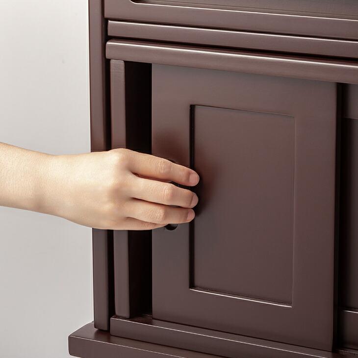 仏壇台 幅56cm 高さ40 下台 仏壇の台 仏壇 前面スライド式 お供え 台 置き台 仏壇置台 仏壇チェスト 仏具収納 木製 黒檀調 紫檀調 完成品 |  | 11