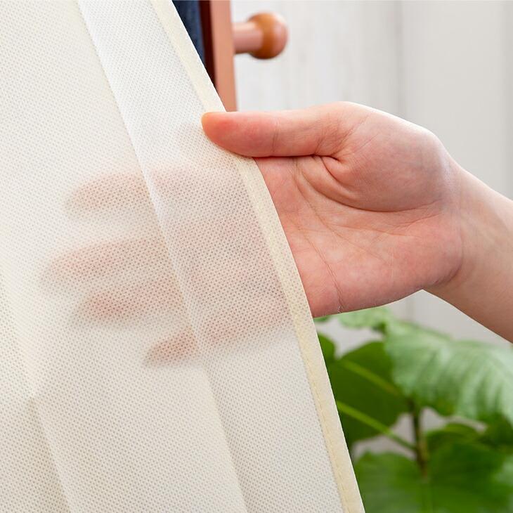 ハンガーラック 天然木 木製 フレーム 幅110cm シングル カーテン付き クローゼットハンガーラック 洋服ラック 天板付き 下棚付き フック付き キャスター付き |  | 11