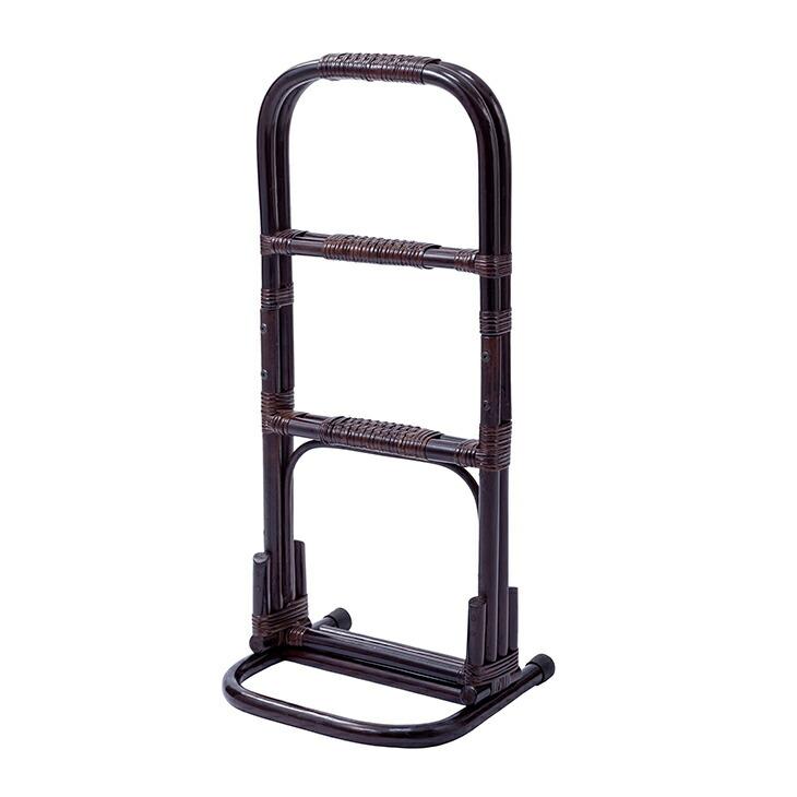 ラタン　籐立ち上がり 補助 手すり　2個セット　未使用　最安値 手すり ラタン 天然籐 軽量 立ち上がり 補助手すり 手摺り 歩行