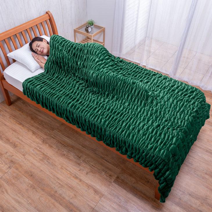 ファミリー・ライフ くしゅくしゅ毛布 3色組 からだにフィットする発熱