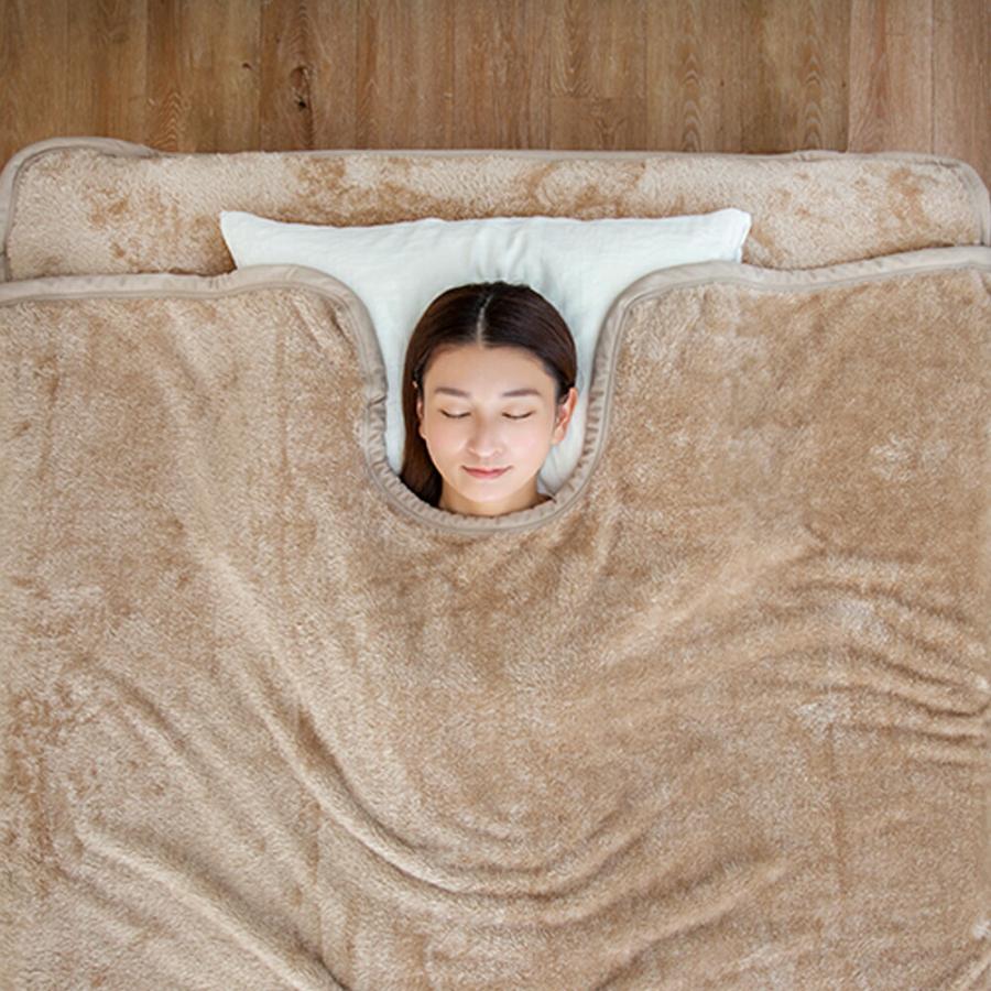 あったか 発熱 毛布 4点セット 毛布 くりえり ブランケット 敷きパッド ひざ掛け 肩当て 吸湿発熱 あったか 冬 寝具 |  | 04