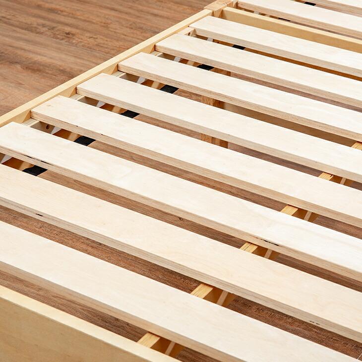 組み立て簡単な天然木すのこベッド シングル 木製 ベッド スノコベッド ベッドフレーム 工具要らず 組立かんたん |  | 10