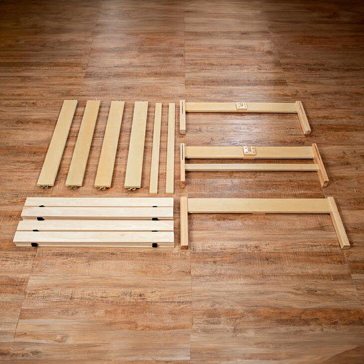 組み立て簡単な天然木すのこベッド シングル 木製 ベッド スノコベッド ベッドフレーム 工具要らず 組立かんたん |  | 05