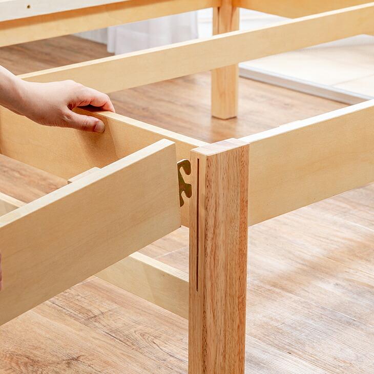 組み立て簡単な天然木すのこベッド シングル 木製 ベッド スノコベッド ベッドフレーム 工具要らず 組立かんたん |  | 06