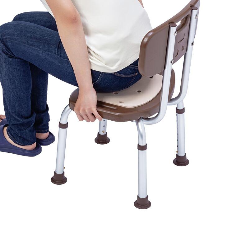 シャワーチェア 背もたれあり 4本足 アルミ製 シャワーベンチ 背の高い 風呂 椅子 バスチェア 高齢 シニア 立ち上がり補助 入浴介護 高さ調節 チェア バス用品 |  | 14