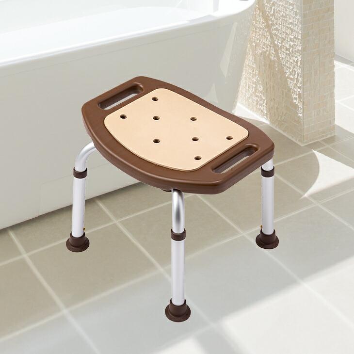 シャワーチェア 4本足 アルミ製 シャワーベンチ 背の高い 風呂 椅子 バスチェア 高齢 シニア 立ち上がり補助 入浴介護 高さ調節 チェア バス用品 風呂用品 | 