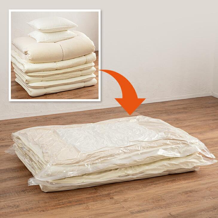 ファミラ 掃除機のいらない布団圧縮袋 吸引機＋圧縮袋 27点