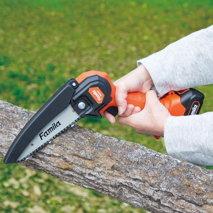 ファミラ NEW充電式コードレス2WAY高枝チェーンソー8点セット |  | 05