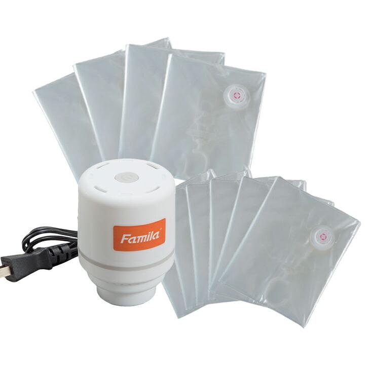 衣類圧縮ハンガー 掛けたまま 衣類圧縮袋 掃除機のいらない 吊るせる衣類圧縮袋 11点セット 吸引機 圧縮袋 ショート6枚 ロング4枚 |  | 03