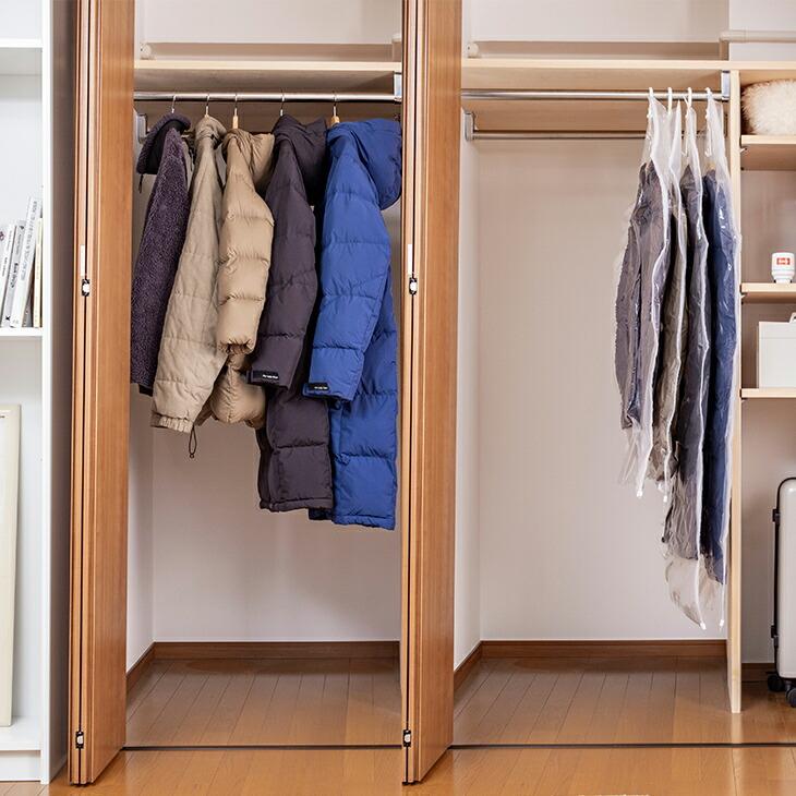 衣類圧縮ハンガー 掛けたまま 衣類圧縮袋 掃除機のいらない 吊るせる衣類圧縮袋 11点セット 吸引機 圧縮袋 ショート6枚 ロング4枚 |  | 02