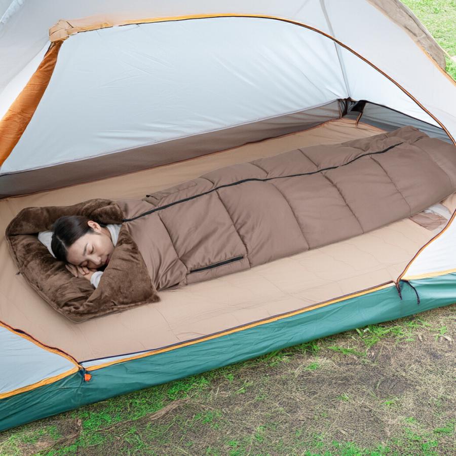 ファミラ あったか5WAYトリプルウォーム寝袋 着る寝袋 手が出せる ポケット付き 寝袋 掛け布団 着る毛布 保温 蓄熱 布団 シュラフ アウトドア 車中泊 防災 |  | 02