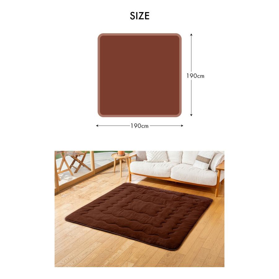 7層構造ぽかぽか蓄熱ラグ あったかラグ 190×190cm |  | 01