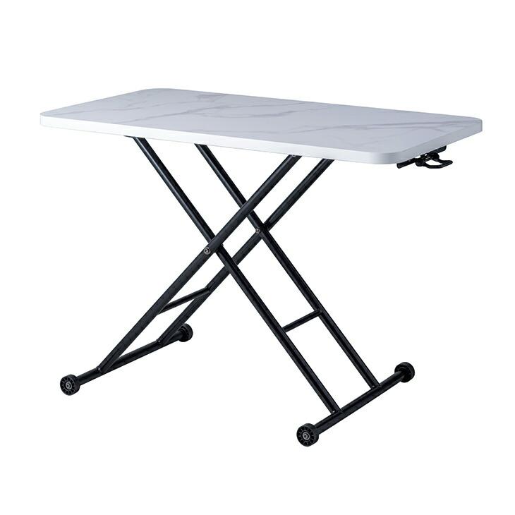 昇降テーブル おしゃれ  折りたたみ 小さめ 天板 55×100cm リフティングテーブル センターテーブル ローテーブル ハイテーブル 高さ調節 昇降式 キャスター付き |  | 02