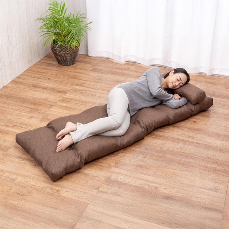 コンパクト リクライニングベッド ごろ寝ベッド カウチベッド 折りたたみベッド ごろ寝マット マットレス 簡易ベッド 昼寝ベッド 枕付き リラックスベッド |  | 02