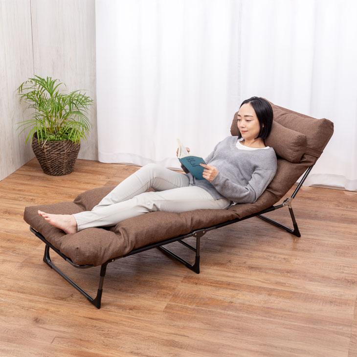 コンパクト リクライニングベッド ごろ寝ベッド カウチベッド