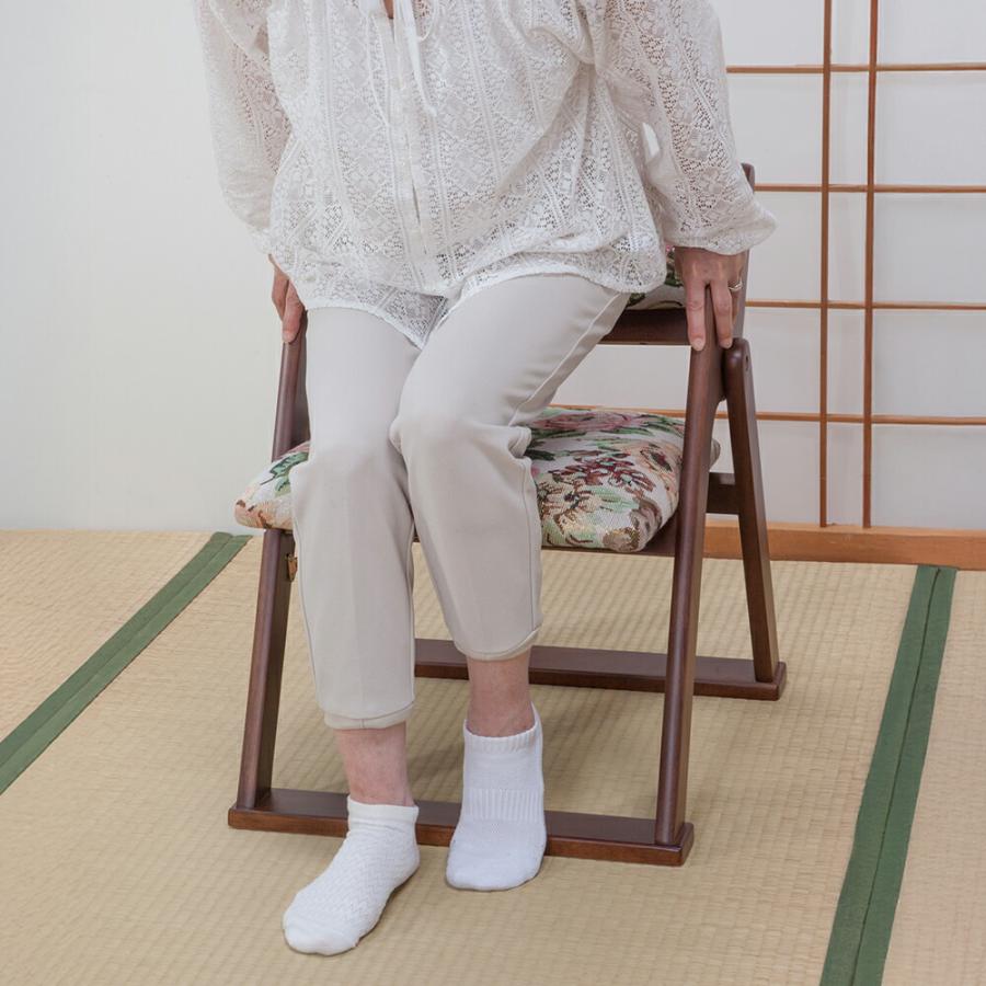 天然木 折り畳み椅子 和室 仏間 法事 法要 高座椅子 正座椅子 仏壇前